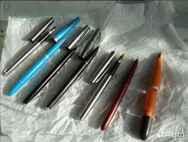 Прибор письменный СССР, шариковые и перьевые ручки