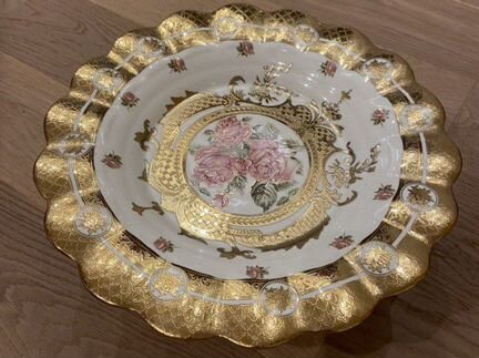 Ваза / блюдо / фруктовница на ножке, Lefard