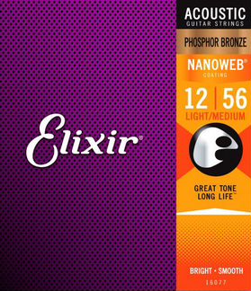 Струны 12-56 Elixir 16077 Anti-Rust Phosphor Bronz