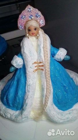 Дед Мороз и Снегурочка под елку(ручная работа)