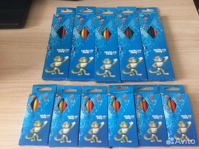 Сочи 2014 цветные карандаши 11 пачек