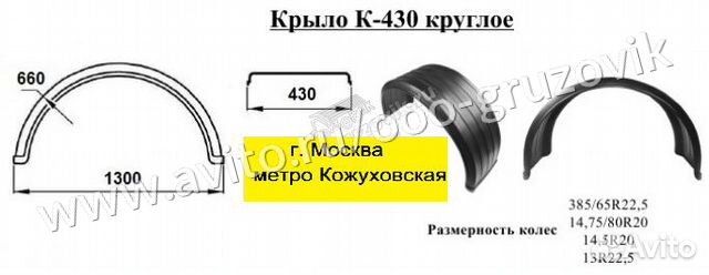 Крыло заднее камаз 4308