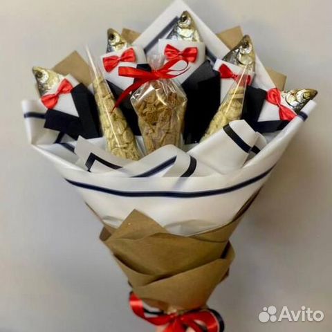 Букет с вяленой рыбой