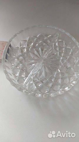 Тарелка порционная, розетки, хрусталь