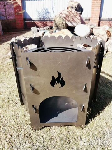 Печь для казана + мангал 3в1 2мм