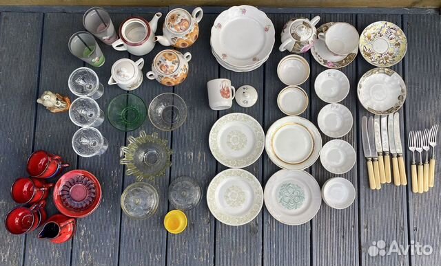 Набор столовой посуды СССР винтаж