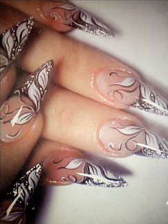 Наращивание ногтей, роспись