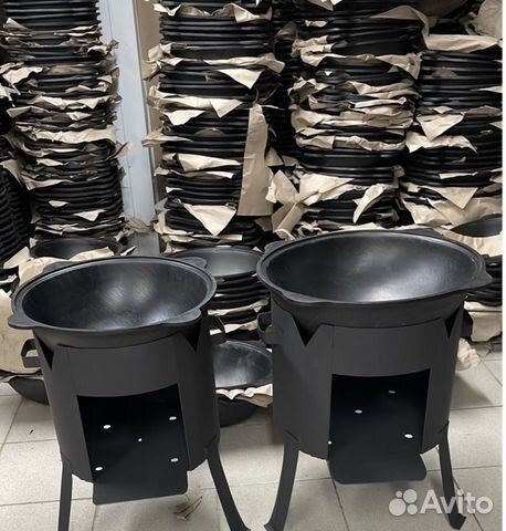 Казан с печкой. большой выбор