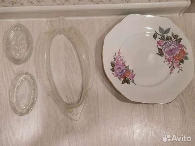 Посуда ссср, тарелки много, селедочница