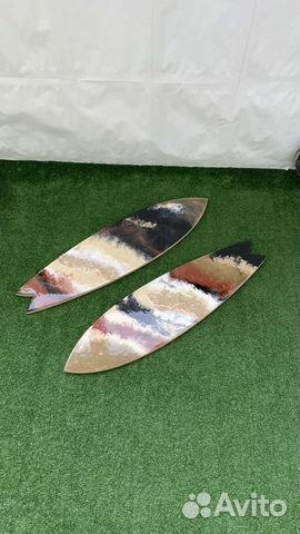 Панно картина сёрф из эпоксидной смолы 60 см