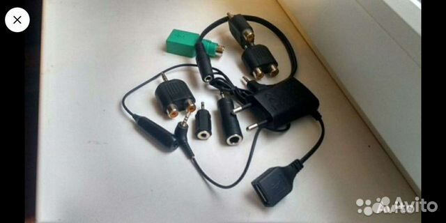 Переходники Jack3.5x2RCA, 2.5;3x220v,другие