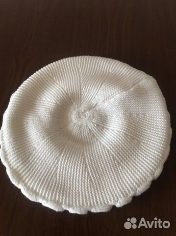 Берет женский новый белый полушерстяной