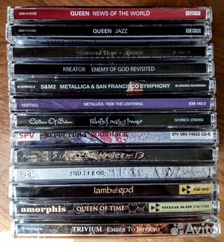 Много CD рока и метала, компакт-диски