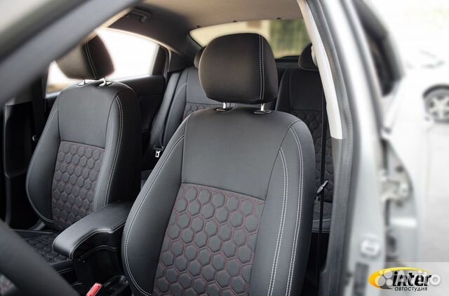 Каркасные авточехлы соты для KIA Rio (4gn)