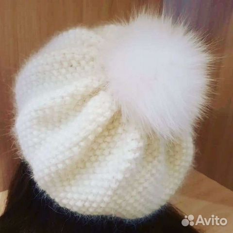 Объёмный вязаный берет ручная работа