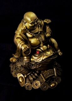 Будда Хотэй на Жабе - Бронзовая статуэтка RU*266