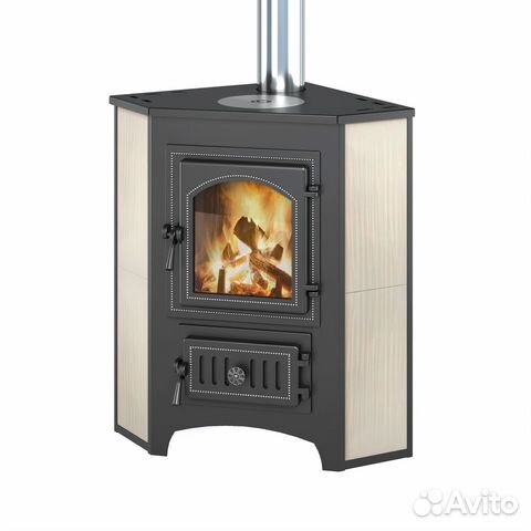 Печь-Камин везувий пк-01(220) угловой беж. с конф