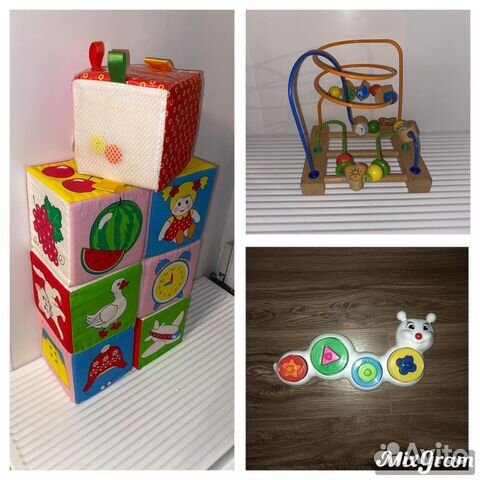 Кубики мягкие, сортер, развивающие игрушки