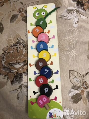 Деревянная игрушка Гусеница