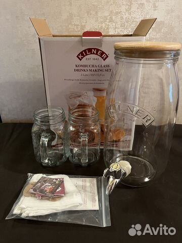 Диспенсер Kilner (для напитков + 2 стакана) 3л