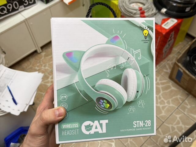 Гарнитура беспроводная CAT STN-28 кошачьи ушки