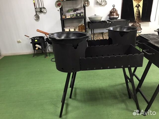 Казан мангал с печкой