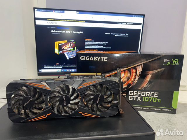 Видеокарта Nvidia Geforce gtx 1070 Ti Gigabyte 8gb