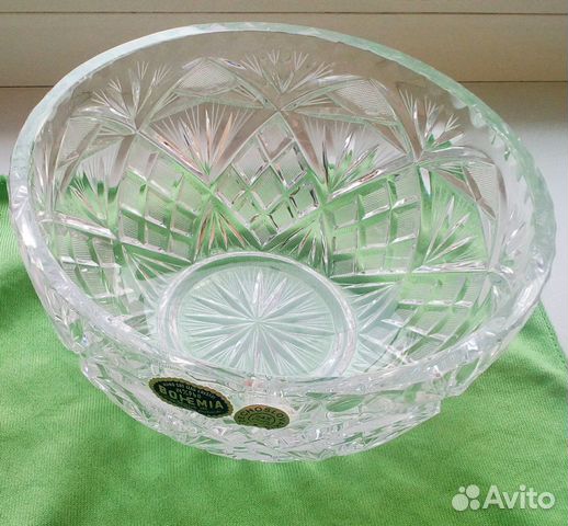 Хрустальная ваза для фруктов Богемия