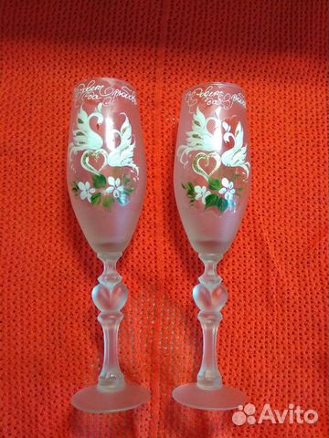 Фужеры свадебные -стекло 2 шт