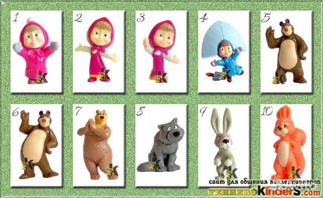Коллекция киндер «Маша и Медведь»