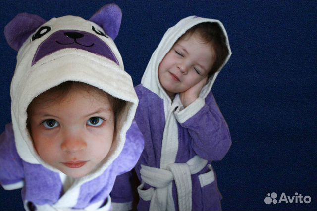 Детские махровые халаты. Египетский хлопок