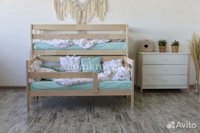 Детская двухъярусная выкатная кровать