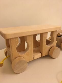 Игрушка Паровоз Из натурального дерева