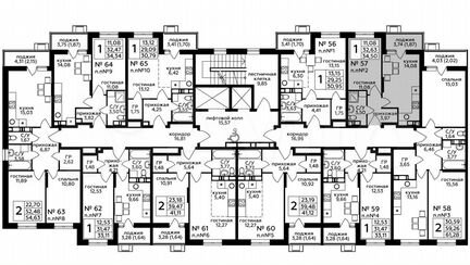 1-к квартира, 34.5 м², 7/17 эт.