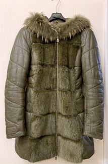 Кожана зимняя куртка