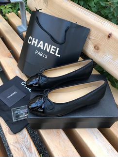 Балетки туфли Chanel Шанель Ballerinas черные