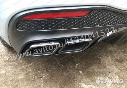 Насадки на глушитель 63 AMG Mercedes GLE166 черные