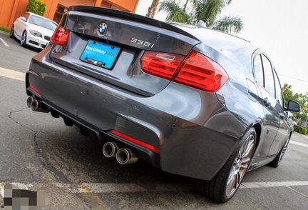 Диффузор bmw f30 M Performance под М4 выхлоп 2+2