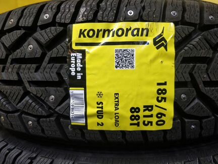 Pезина 195/65 R15 зимняя шипы kormoran новая