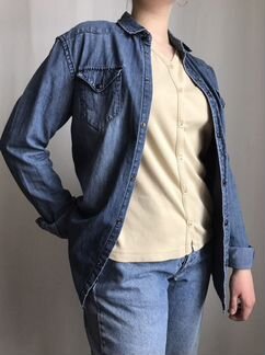 Джинсовая рубашка Zara man