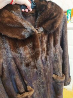 Шуба норковая целиковая. Размер 52-54