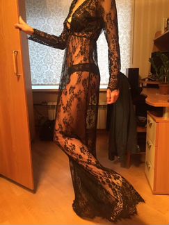 Сексуальное платье со стразами Swarovski и халатик