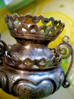 Лампада серебряная 84 проба.Антиквариат