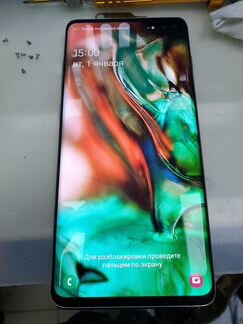 Дисплей samsung S10+ снятый серебристая рамка
