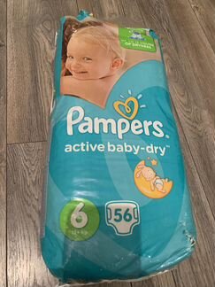 Подгузники pampers active baby-dry,6