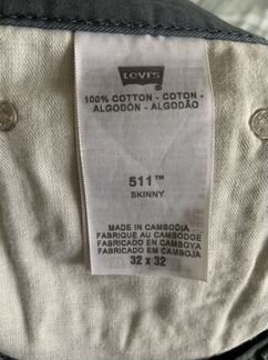 Джинсы Levi’s 511 Размер W32 L32