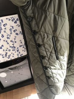 Стёганное пальто Mezzatorre зеленое 42-44 размер б