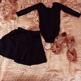 Форма для бальных танцев на девочку рост 128см