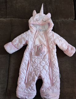 Комбинезон-конверт розовый хлопковый весна-осень
