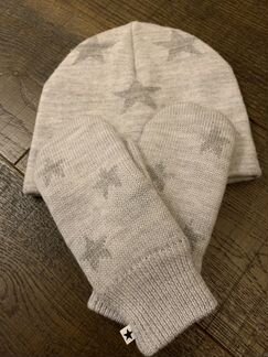 Вязанные шерстяные варежки molo